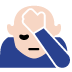 person facepalming: light skin tone — Microsoft