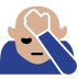 person facepalming: medium-light skin tone — Microsoft