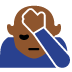 person facepalming: medium-dark skin tone — Microsoft