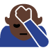 person facepalming: dark skin tone — Microsoft