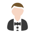 person in tuxedo: light skin tone — Microsoft