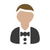 person in tuxedo: medium-light skin tone — Microsoft