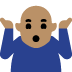 person shrugging: medium skin tone — Microsoft