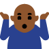 person shrugging: medium-dark skin tone — Microsoft