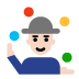 Person Juggling: Light Skin Tone, the previous design
