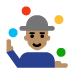 Person Juggling: Medium Skin Tone, the previous design