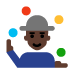 Person Juggling: Dark Skin Tone, the previous design