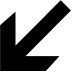Down-Left Arrow as drawn by Microsoft in Windows 10