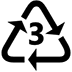 Recycling Symbol for Type-3 Plastics, the design in this release