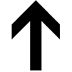 Up Arrow as drawn by Microsoft in Windows 10