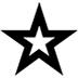 별 as drawn by Microsoft in Windows 10