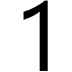 Digit One as drawn by Microsoft in Windows 10