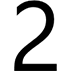 Digit Two as drawn by Microsoft in Windows 10