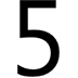 Digit Five as drawn by Microsoft in Windows 10