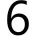 Digit Six as drawn by Microsoft in Windows 10