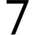Digit Seven as drawn by Microsoft in Windows 10