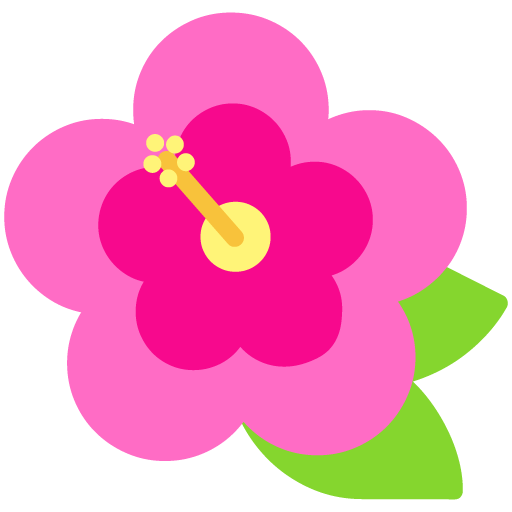 Hibiscus as drawn by Microsoft in Windows 11 22H2
