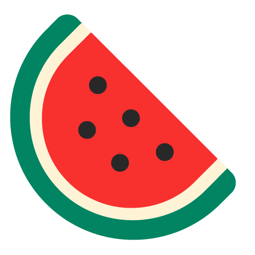 Watermelon as drawn by Microsoft in Windows 11 22H2