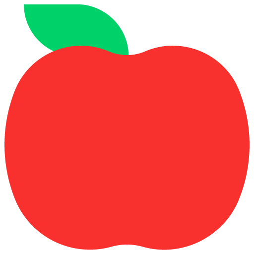 Red Apple as drawn by Microsoft in Windows 11 22H2
