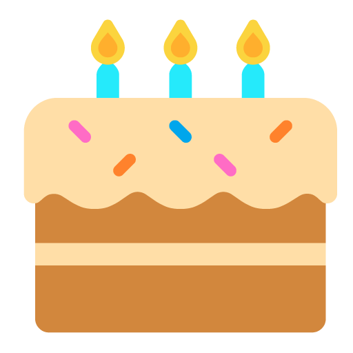 Birthday Cake as drawn by Microsoft in Windows 11 22H2