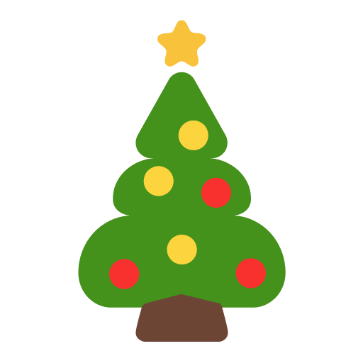 Christmas Tree as drawn by Microsoft in Windows 11 22H2