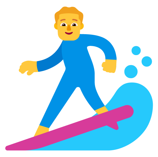 Man Surfing as drawn by Microsoft in Windows 11 22H2