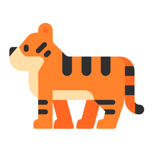 Tiger as drawn by Microsoft in Windows 11 22H2