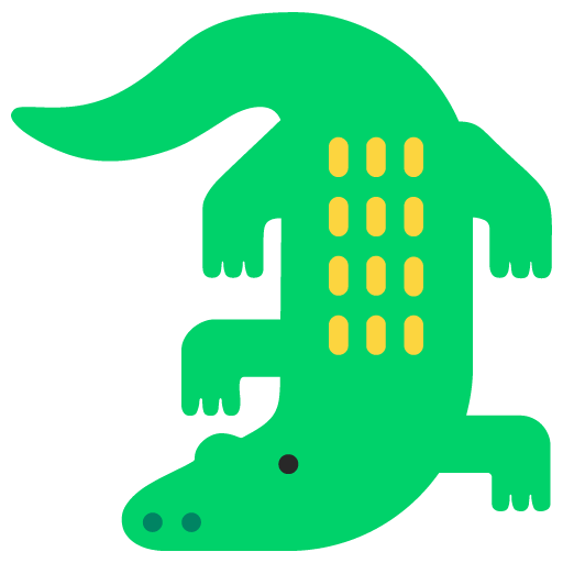 Crocodile as drawn by Microsoft in Windows 11 22H2