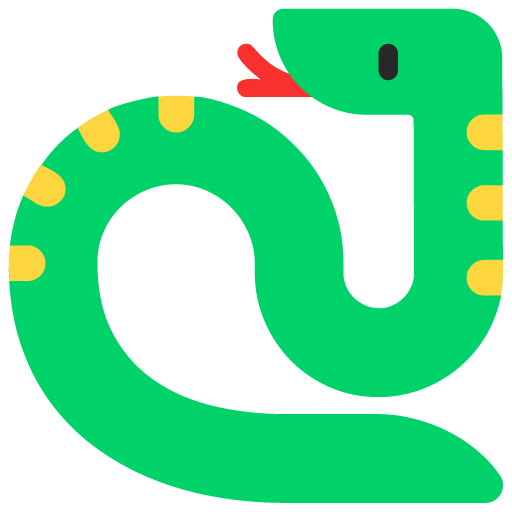 Snake as drawn by Microsoft in Windows 11 22H2