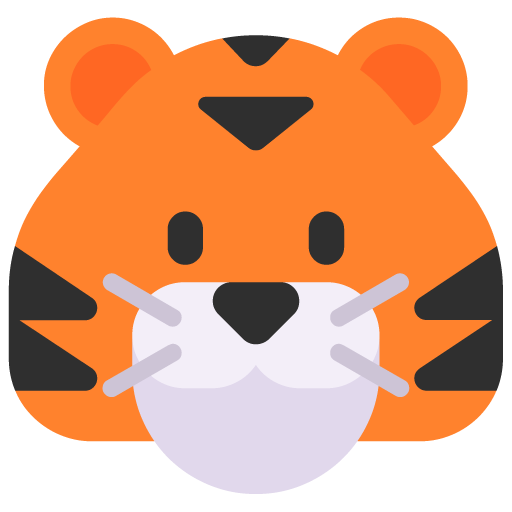 Tiger Face as drawn by Microsoft in Windows 11 22H2