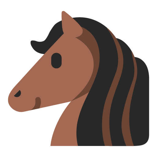 Horse Face as drawn by Microsoft in Windows 11 22H2