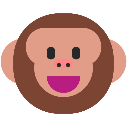 Monkey Face as drawn by Microsoft in Windows 11 22H2