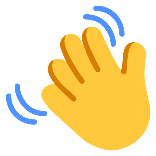 Waving Hand as drawn by Microsoft in Windows 11 22H2