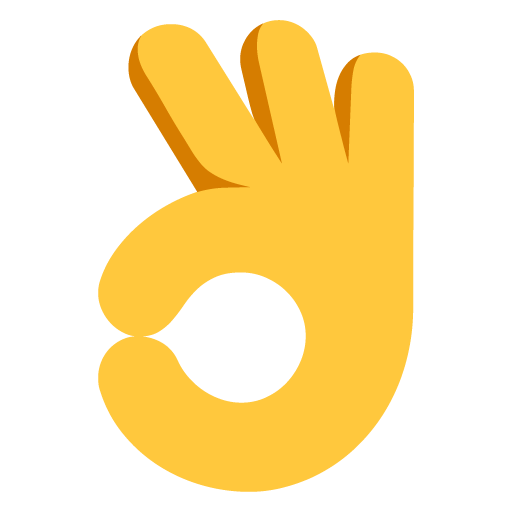 OK Hand as drawn by Microsoft in Windows 11 22H2