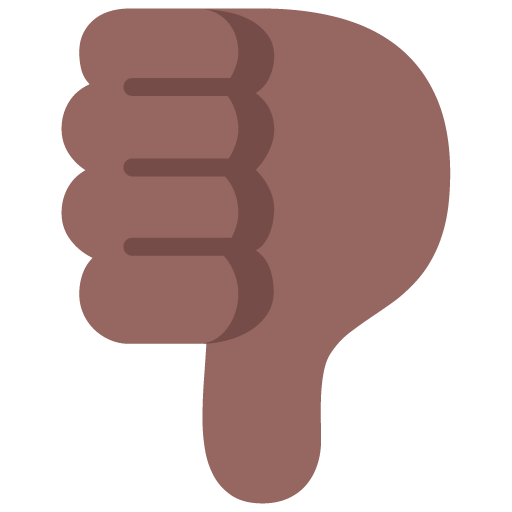 Thumbs Down: Medium-Dark Skin Tone as drawn by Microsoft in Windows 11 22H2