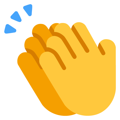 Clapping Hands as drawn by Microsoft in Windows 11 22H2