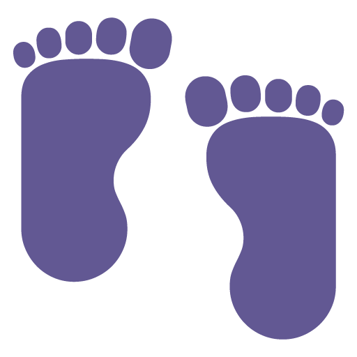 Footprints as drawn by Microsoft in Windows 11 22H2