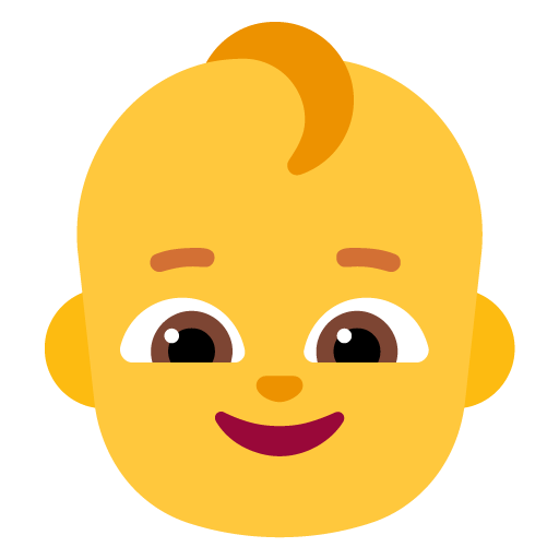 Baby as drawn by Microsoft in Windows 11 22H2