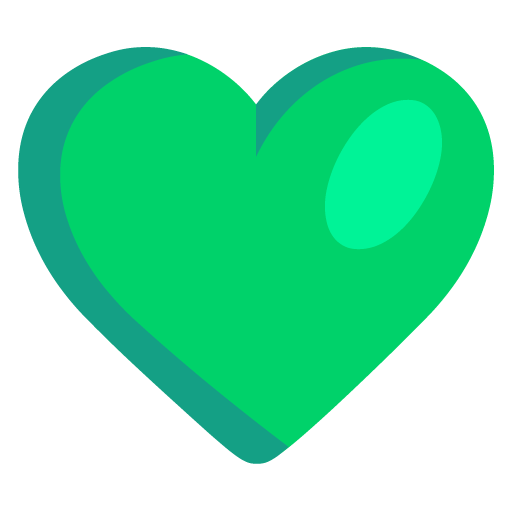 Green Heart as drawn by Microsoft in Windows 11 22H2