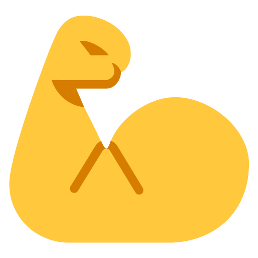 Flexed Biceps as drawn by Microsoft in Windows 11 22H2