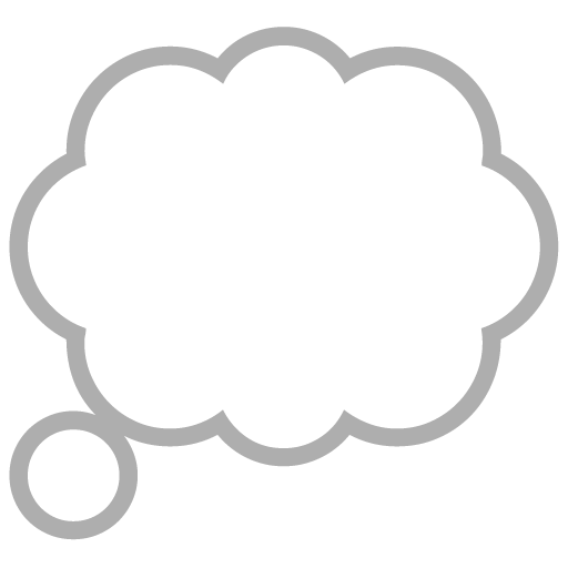 Thought Balloon as drawn by Microsoft in Windows 11 22H2