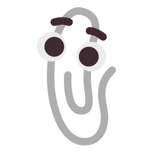 Büroklammer as drawn by Microsoft in Windows 11 22H2
