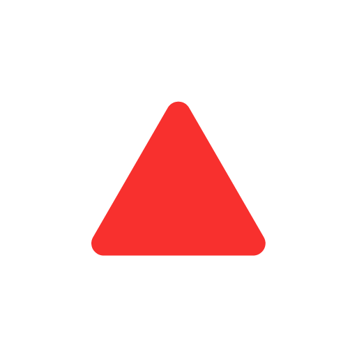 Red Triangle Pointed up as drawn by Microsoft in Windows 11 22H2