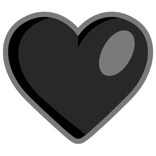 Corazón Negro as drawn by Microsoft in Windows 11 22H2