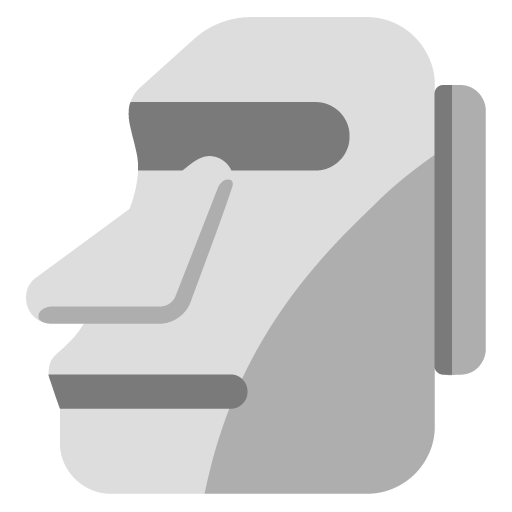 Moai as drawn by Microsoft in Windows 11 22H2
