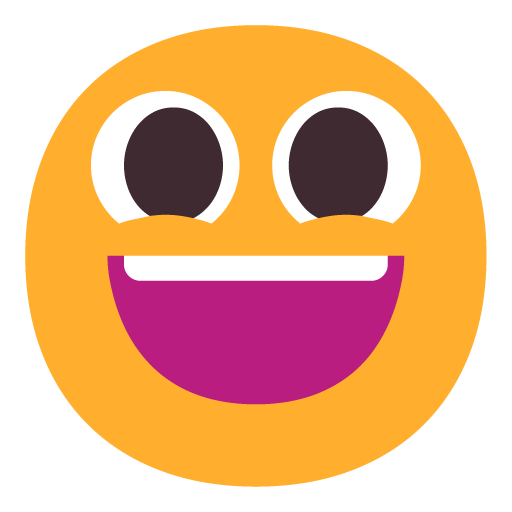 Grinning Face with Big Eyes, the previous design