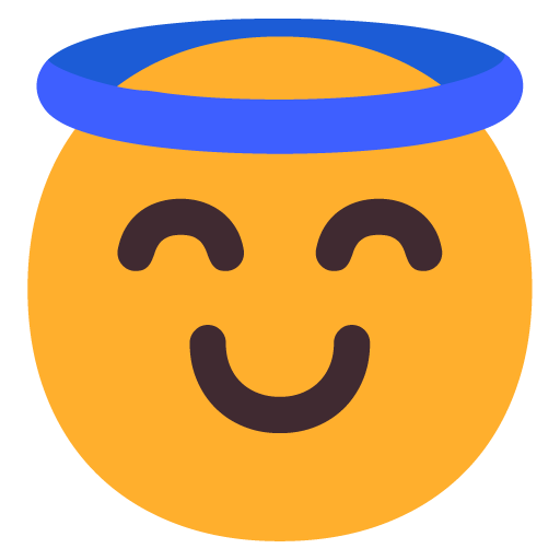 Smiling Face with Halo, the previous design