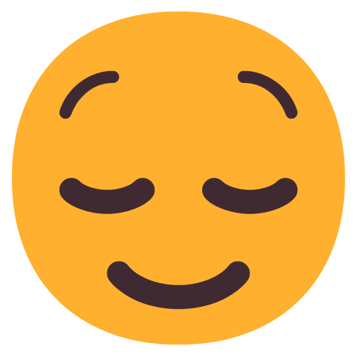 Relieved Face as drawn by Microsoft in Windows 11 22H2