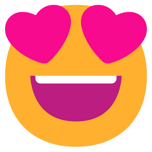 Smiling Face with Heart-Eyes, the previous design
