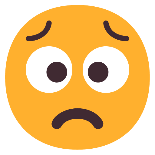 Worried Face as drawn by Microsoft in Windows 11 22H2